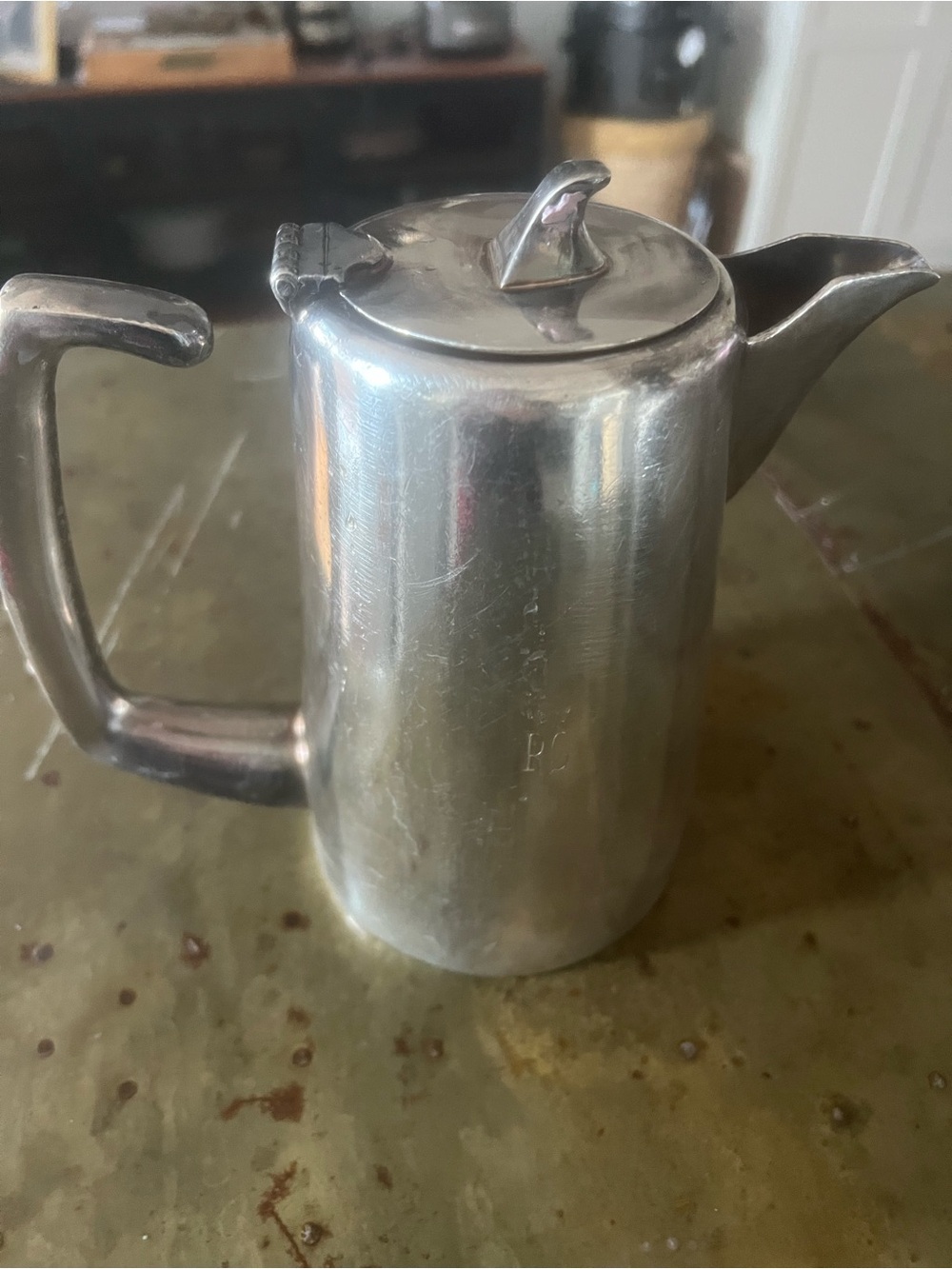 Antique English Silver Creamer Pot - Silver plate